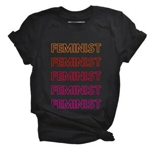 The Spark Company Retro Neon Feminist Graphic T-Shirt S